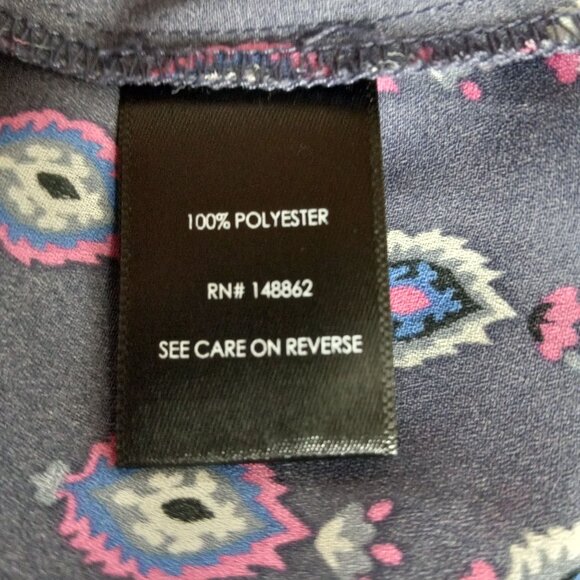 Torrid Size 3 Tunic Top Sleeveless Mandala Print Georgette Hi Lo Tapered Hem - Picture 6 of 7
